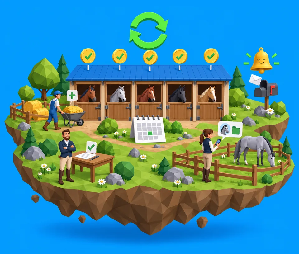Stables in a yard